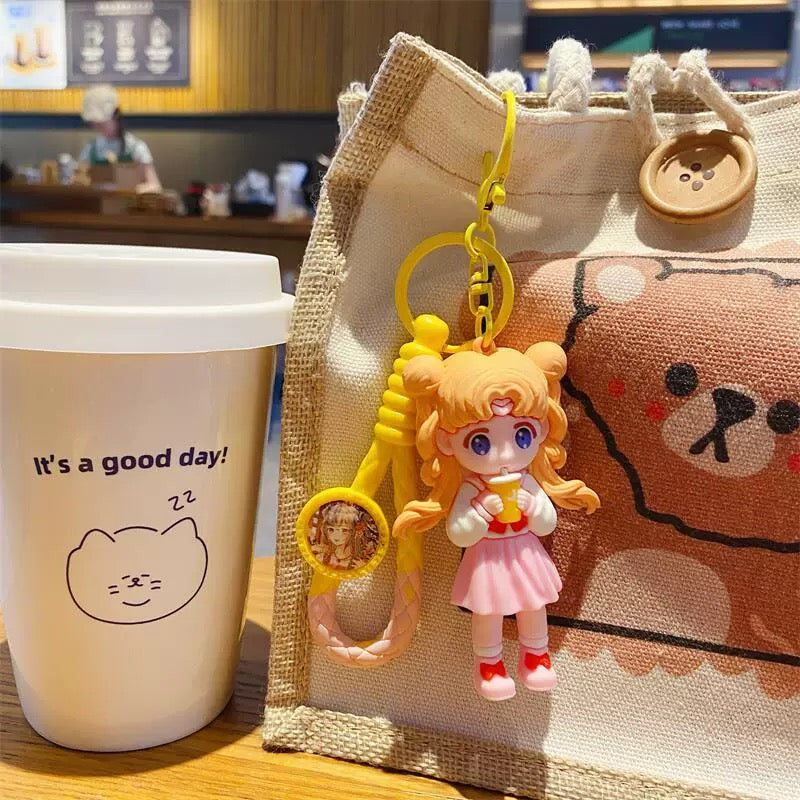 Kawaii Sailor Girl Keychain – Cute Cartoon Bag Accessory