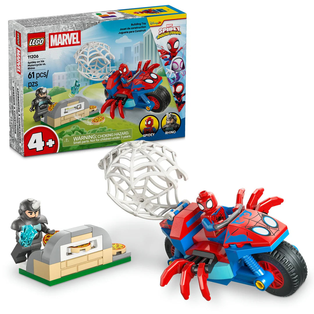 LEGO Marvel Spidey on his Motorcycle vs. Rhino 11206