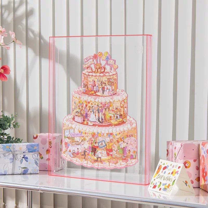 Momibook Birthday Cake Puzzle – 481 Irregular Pieces Momibook