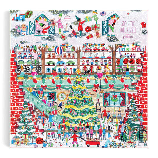 Michael Storrings Toy Workshop 500 Piece Foil Puzzle Galison
