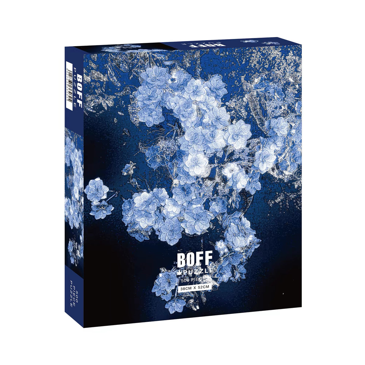 Silver Blue Blossoms 500-Piece Jigsaw Puzzle BOFF