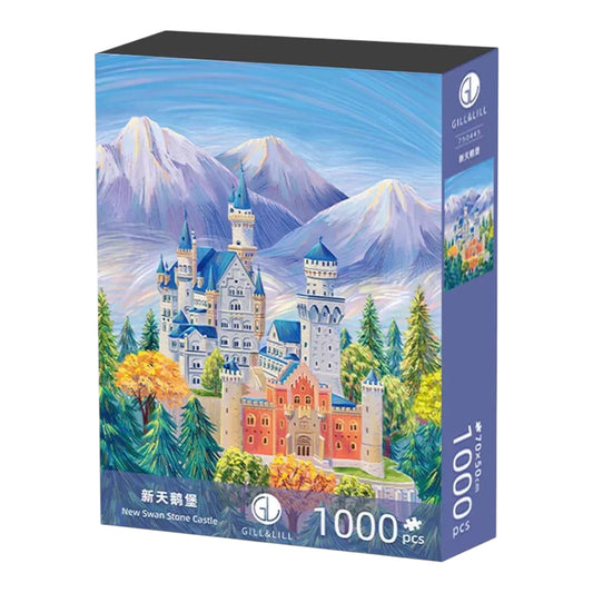 Gill & Lill New Swan Stone Castle 1000 Piece Jigsaw Puzzle Gill & Lill