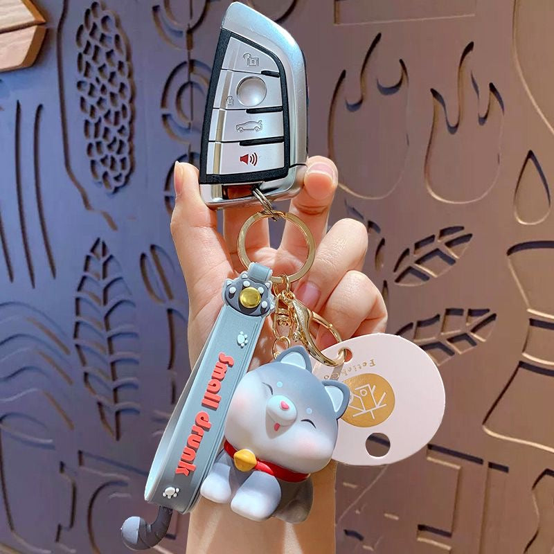 Kawaii Puppy Couple Keychain