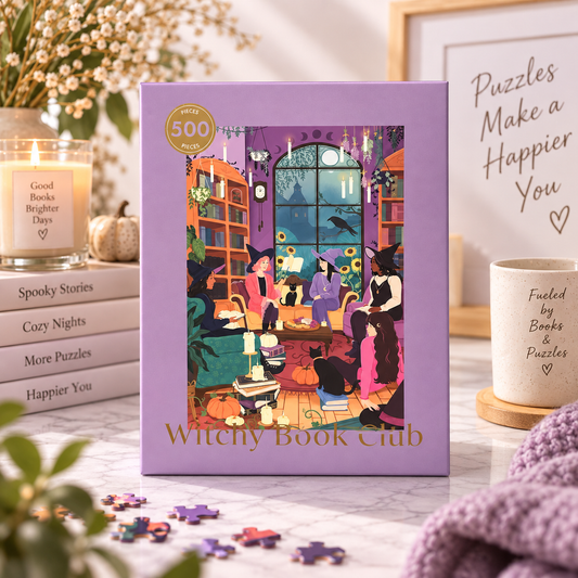 Hobbry Witchy Book Club 500 Piece Jigsaw Puzzle Hobbry