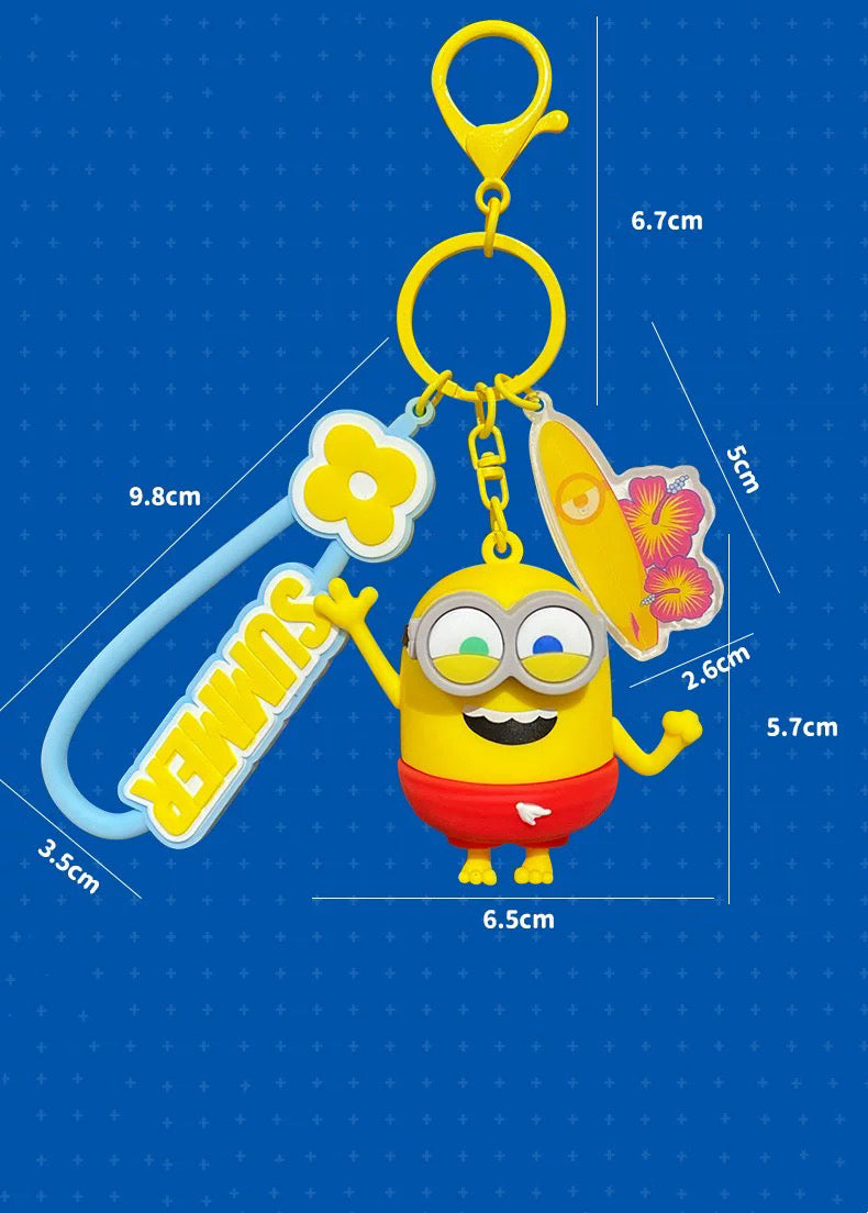 Cute Minion Keychain โ Fun Cartoon Accessory, Backpack Charm & Gift