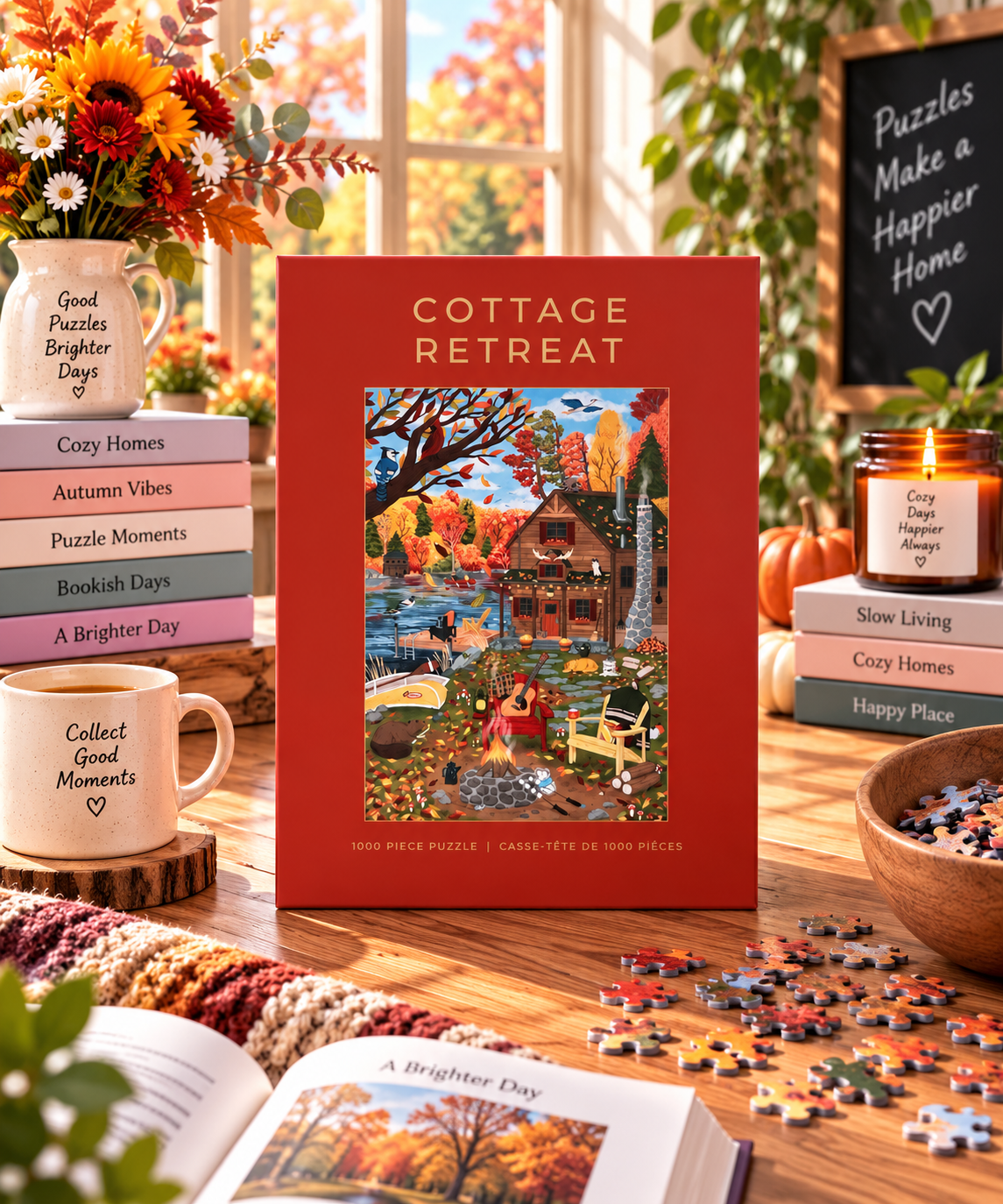 Hobbry Cottage Retreat 1000 Piece Jigsaw Puzzle Hobbry