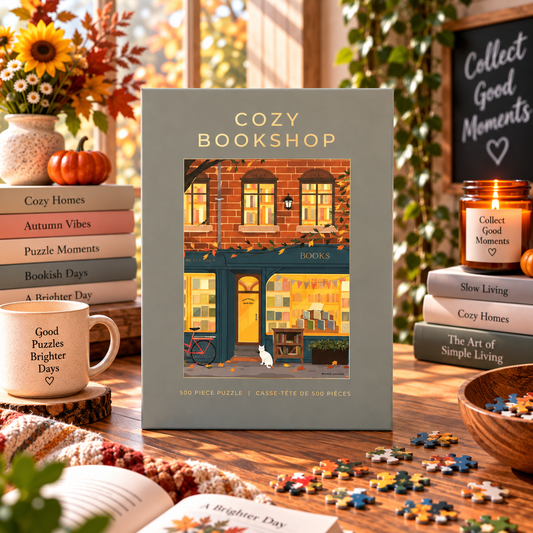 Hobbry Cozy Bookstore 500 Piece Jigsaw Puzzle Hobbry