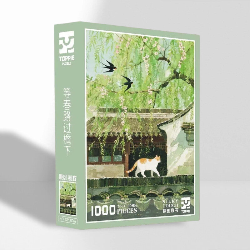 Waiting for Spring Beneath the Eaves 1000 Piece Puzzle Toppie