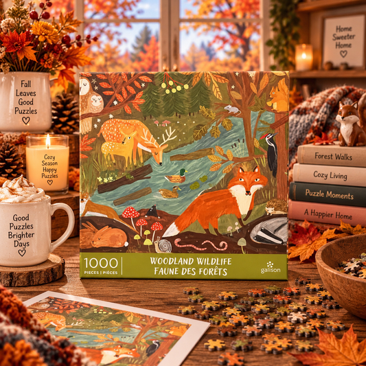 Galison Woodland Wildlife 1000 Piece Jigsaw Puzzle Galison