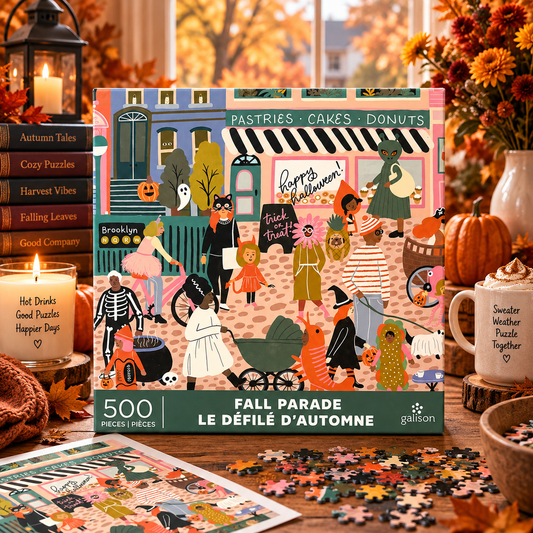 Galison Fall Parade 500 Piece Puzzle Galison
