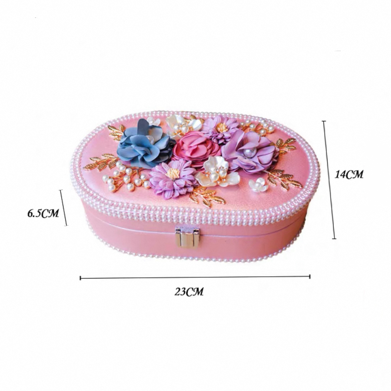 Elegant Floral Jewelry Box V Boutique Studio