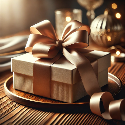 Beautifully wrapped gift box with an elegant ribbon – the perfect choice for any occasion, adding a touch of thoughtfulness and style.