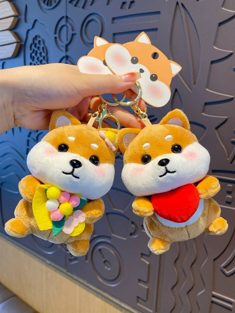 Cute Plush Shiba Dog Keychain