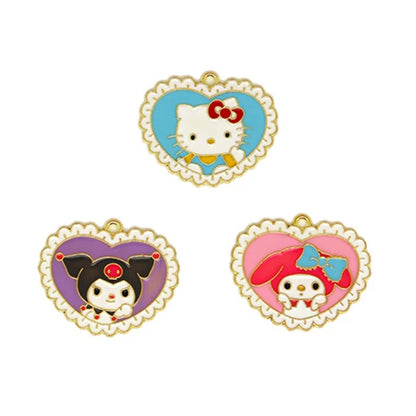 Lovely Sanrio Heart Charms for Jewelry Making