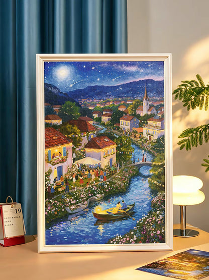 Momibook Starlight Along the River 1000 Piece Jigsaw Puzzle Momibook