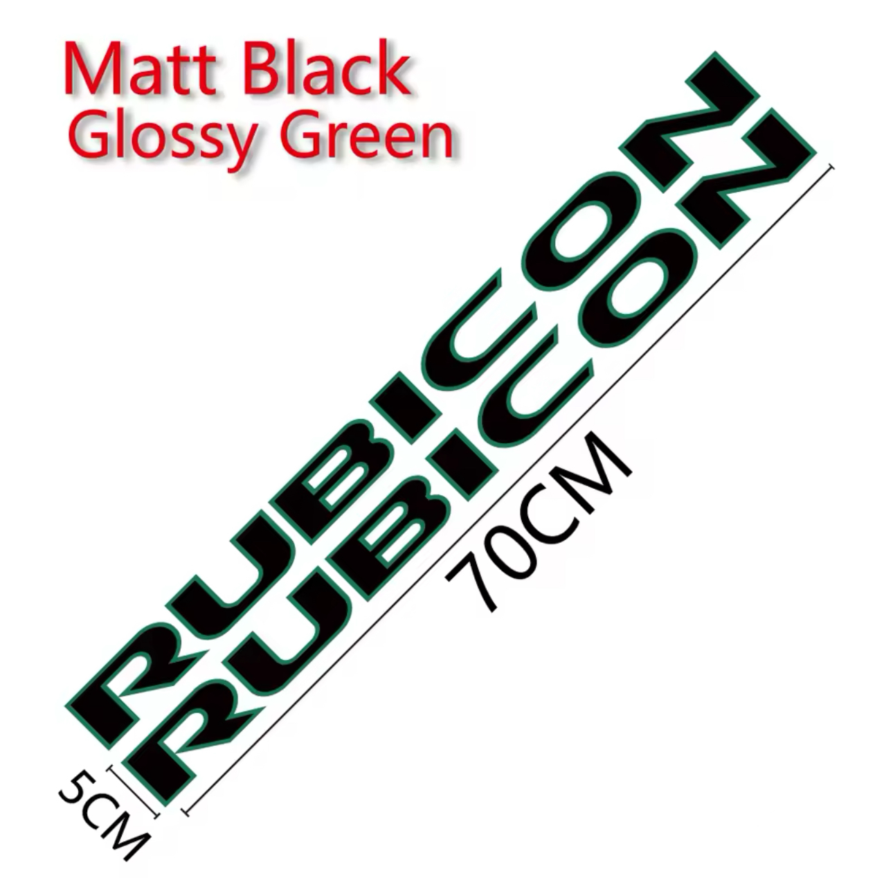 Custom RUBICON Hood Decal – Vinyl Sticker for Jeep Rubicon