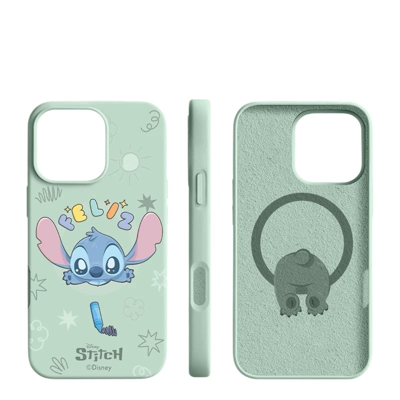 MagSafe Stitch Liquid Silicone Case – Cute, Shockproof & Anti-Fingerprint