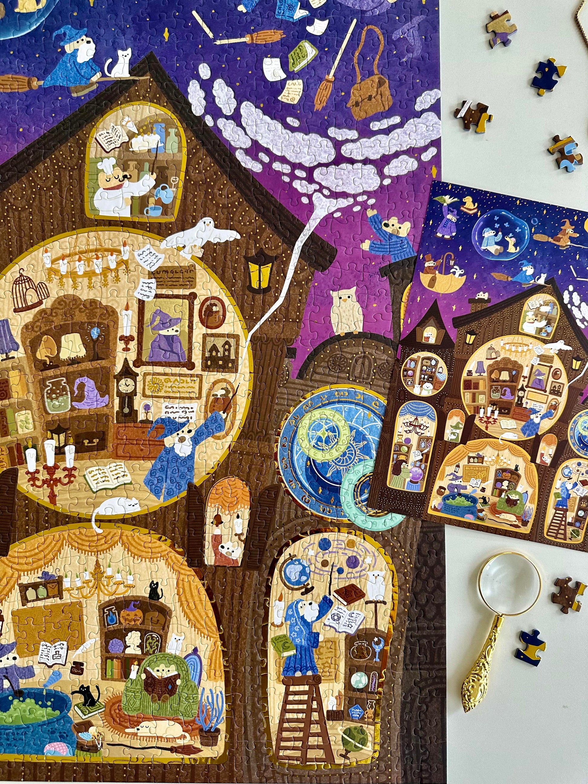 Hourglass Puzzle Dog Is the Messenger of the Magical World 1000 Piece Jigsaw Puzzle V Boutique Studio