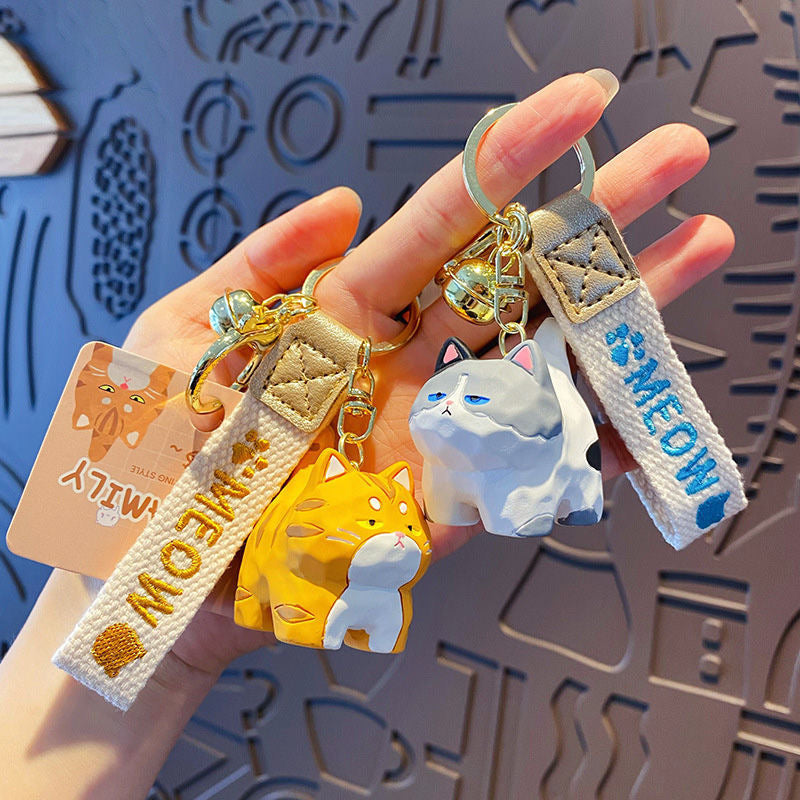 Cute Resin Cat Keychain