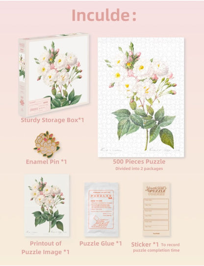 The Bibe of Roses (Pink) 500 Piece Jigsaw Puzzle