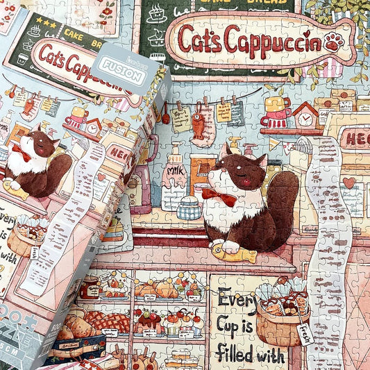 Cat Cafe 500 Piece JigsawPuzzle