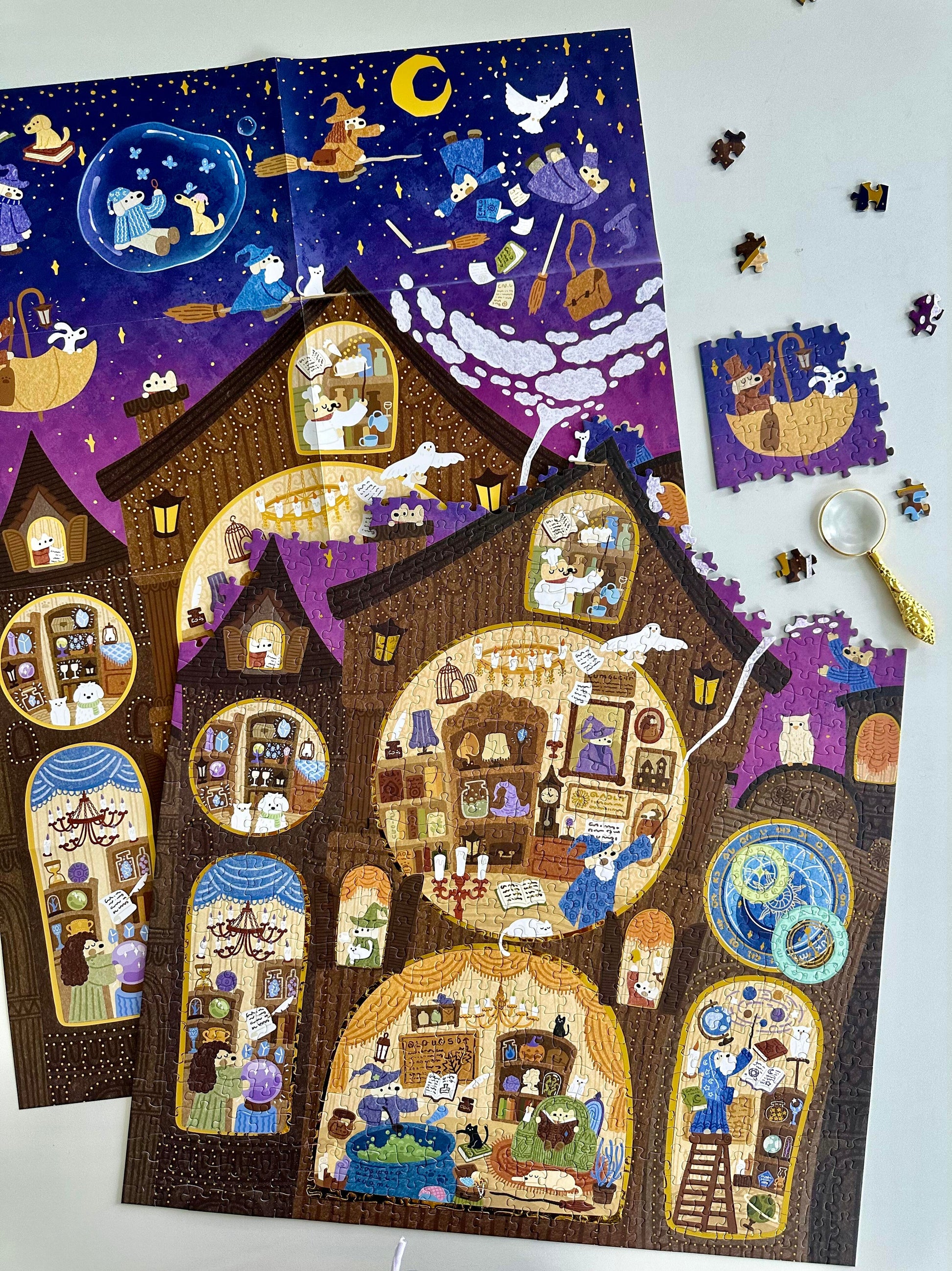 Hourglass Puzzle Dog Is the Messenger of the Magical World 1000 Piece Jigsaw Puzzle V Boutique Studio