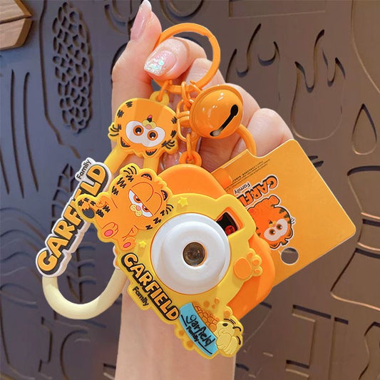 Garfield Projection Camera Keychain with Bell