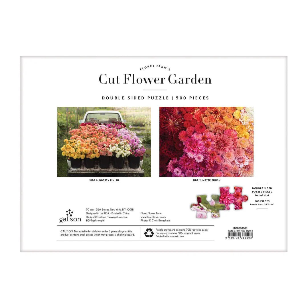 Floret Farm's Cut Flower Garden Double-Sided 500 Piece Jigsaw Puzzle