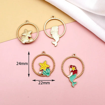 12 Pcs Alloy Enamel Cartoon Charms for DIY Jewelry Making