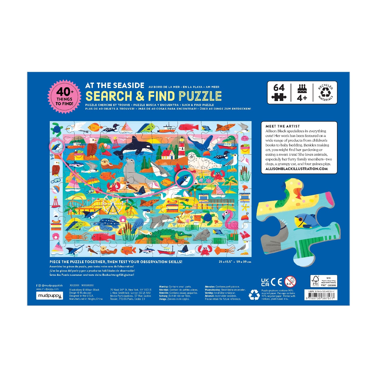 At the Seaside 64 Piece Search & Find Puzzle
