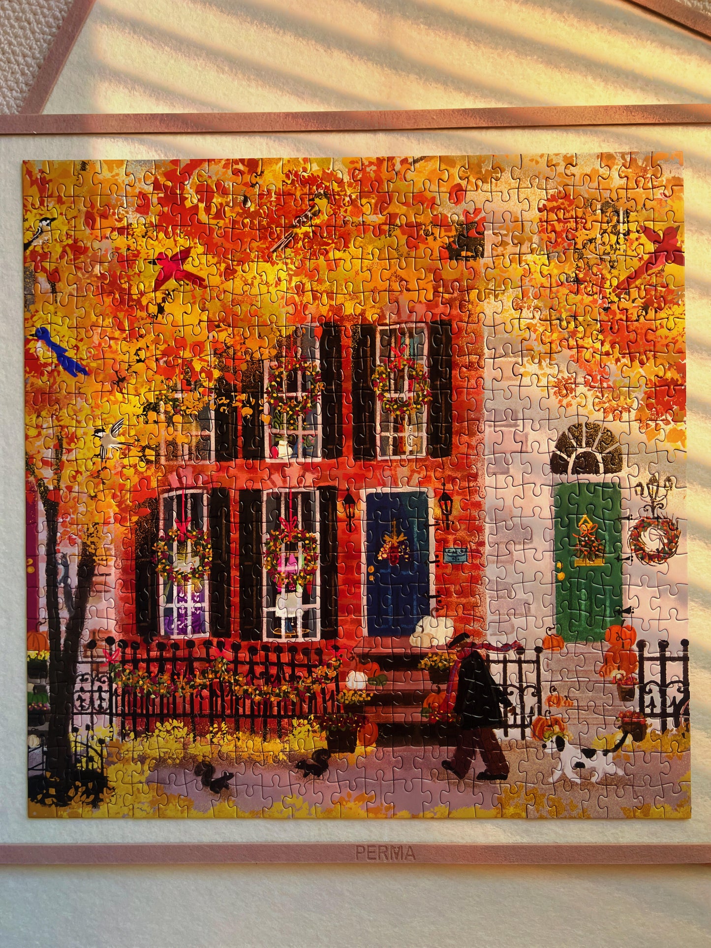 Galison Autumn in the Neighborhood 500 Piece Puzzle