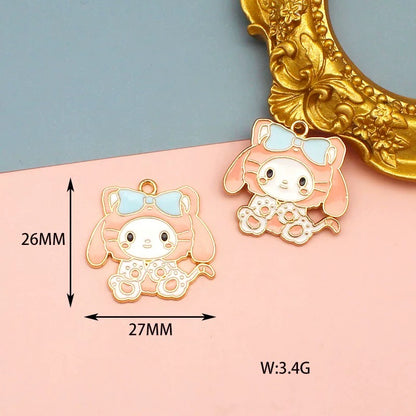 Cute Sanrio Alloy Charms for Jewelry Making