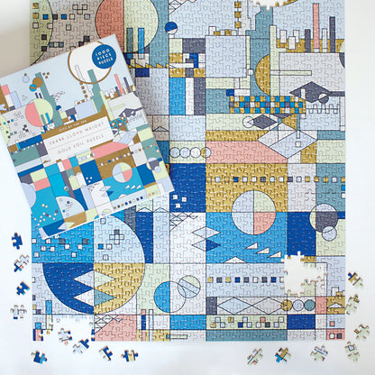 Frank Lloyd Wright City By The Sea 1000 Piece Foil Puzzle