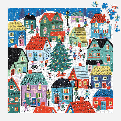 Christmas in the Village 500 Piece House Puzzle