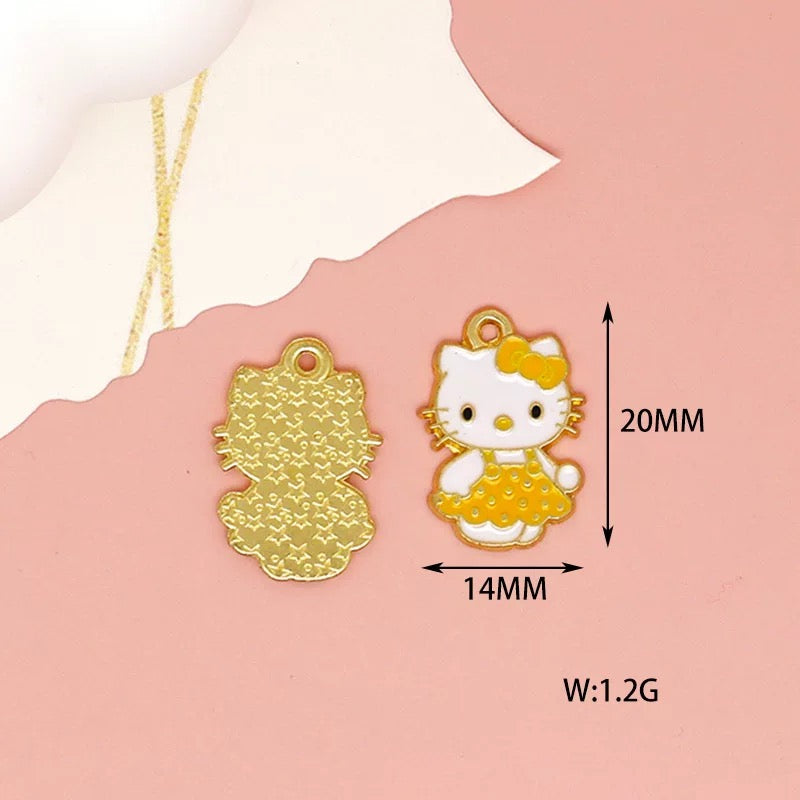 Cheerful Kitty Alloy Charms for Jewelry Making