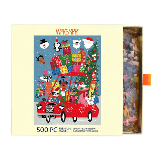 Festive Fun Car 500 Piece Christmas Puzzle WerkShoppe