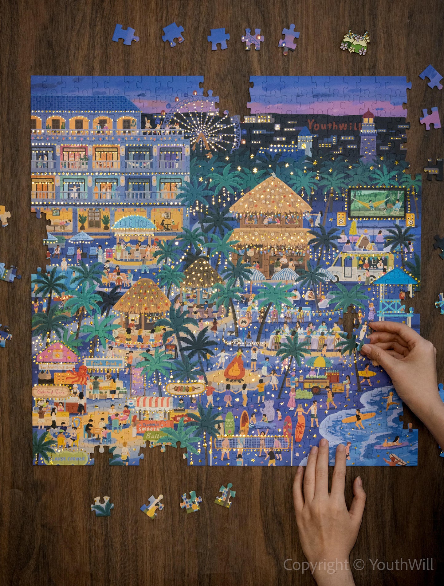YouthWill Summer Nights Foil Jigsaw Puzzle 500 Pieces YouthWill