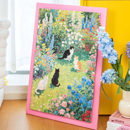Momibook Garden Cat Gathering 1000 Piece Jigsaw Puzzle