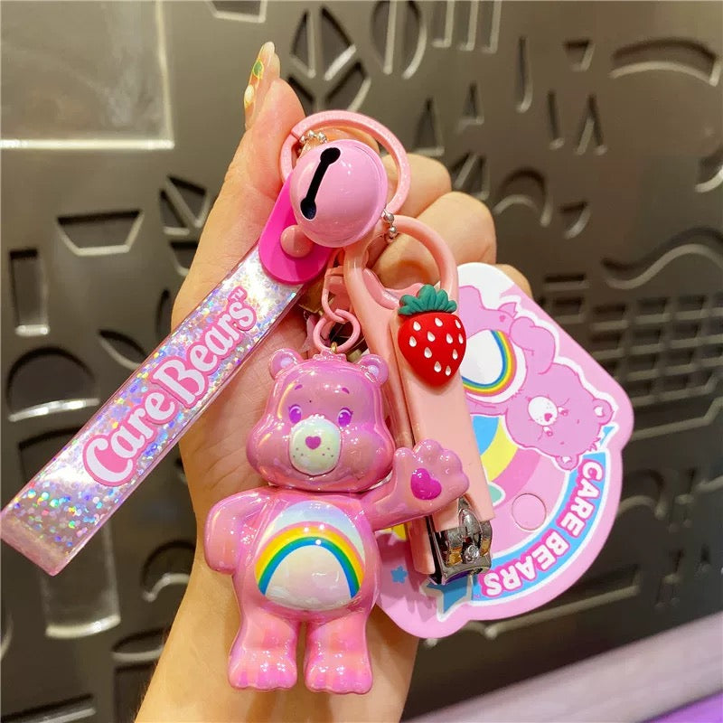 Cute Care Bears Plated Keychain