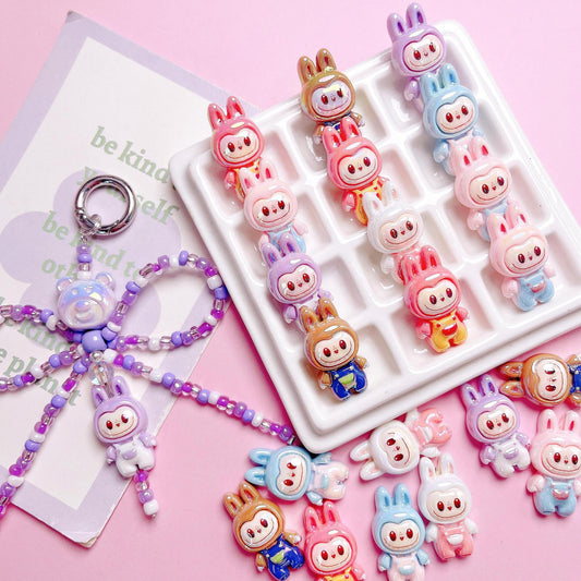 Kawaii Bunny Resin Charms – DIY Beads for Phone Charms & Keychains