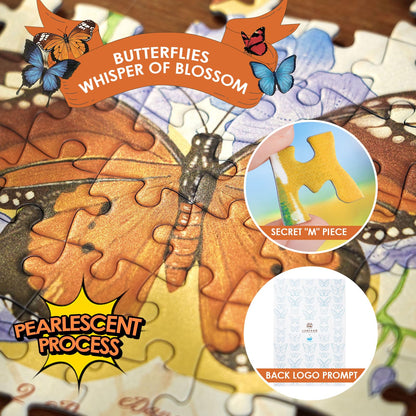 Momibook Butterfly Blooms 1000 Piece Jigsaw Puzzle