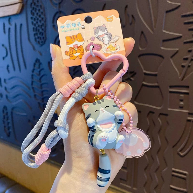 Cartoon Kitty Keychain