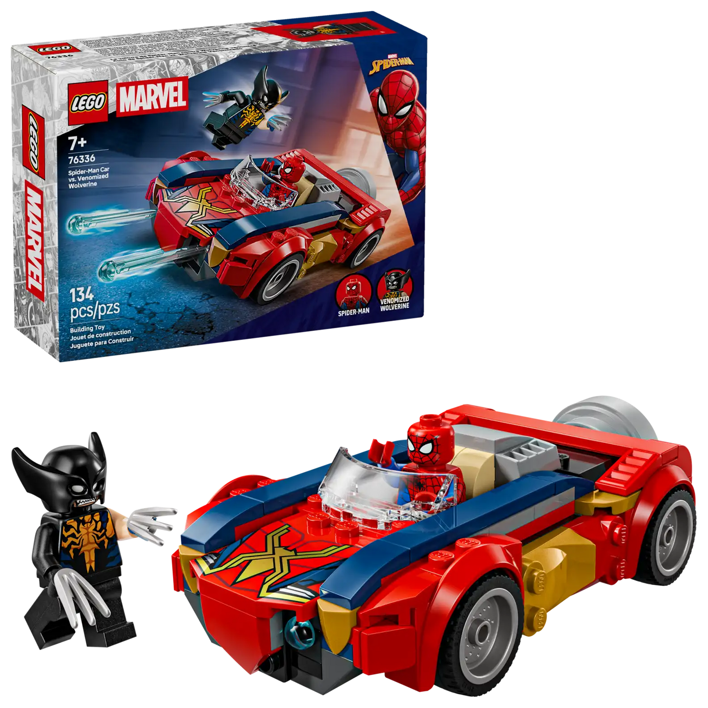 LEGO Marvel Spider-Man Car vs. Venomized Wolverine 76336