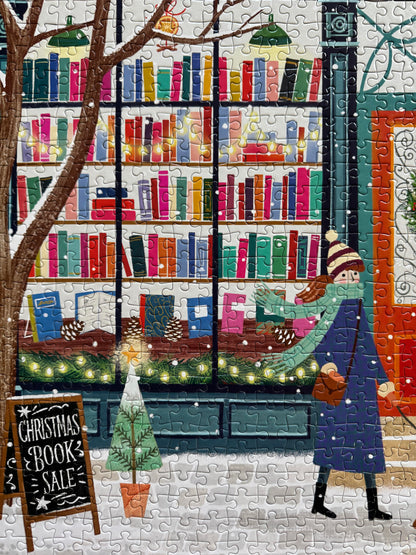 Galison Bookish Winter 1000 Piece Puzzle