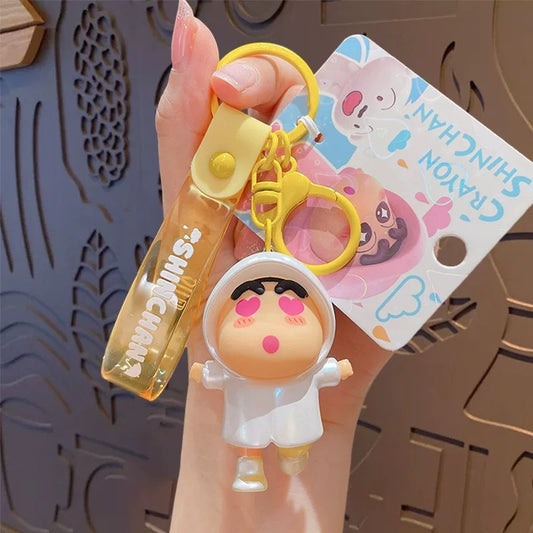 Crayon Shinchan Raincoat Keychain – Cute Cartoon Bag Charm