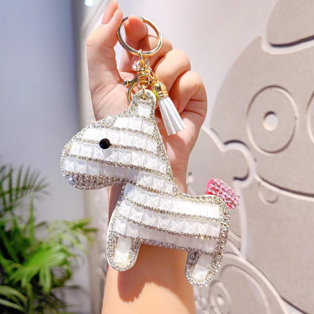 Rhinestone Horse Keychain