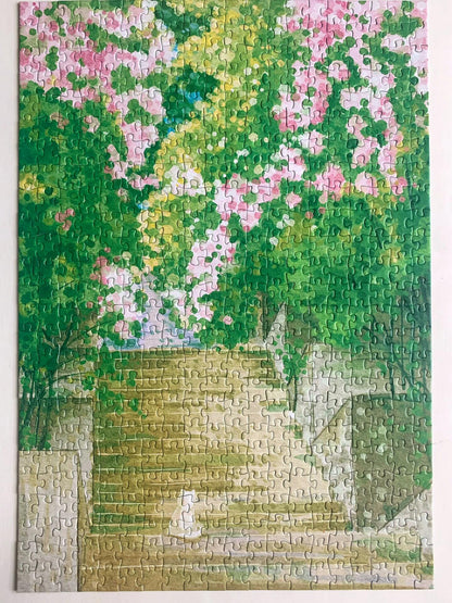 Spring on the Steps 500 Piece Jigsaw Puzzle