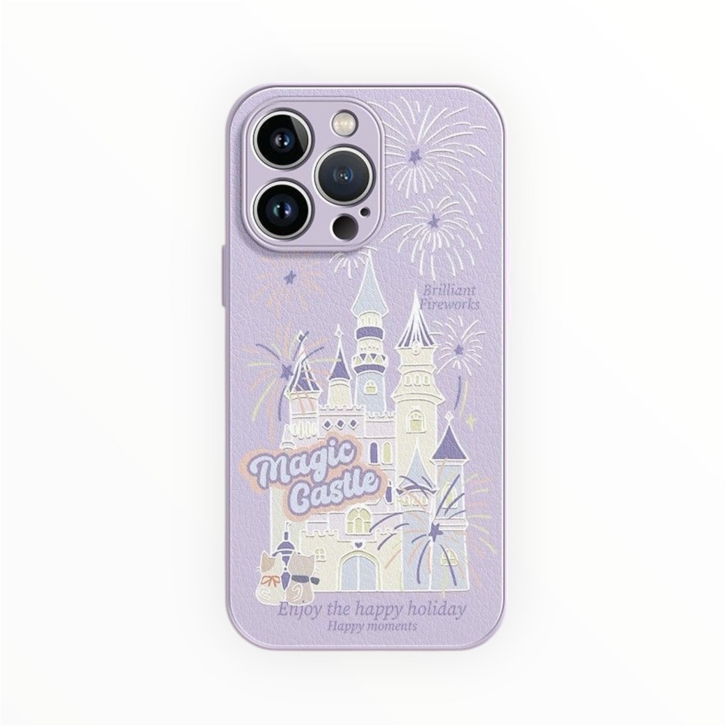 Étui de téléphone en cuir liquide Magic Castle