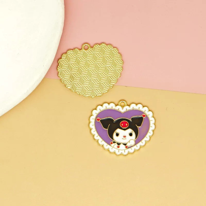 Lovely Sanrio Heart Charms for Jewelry Making