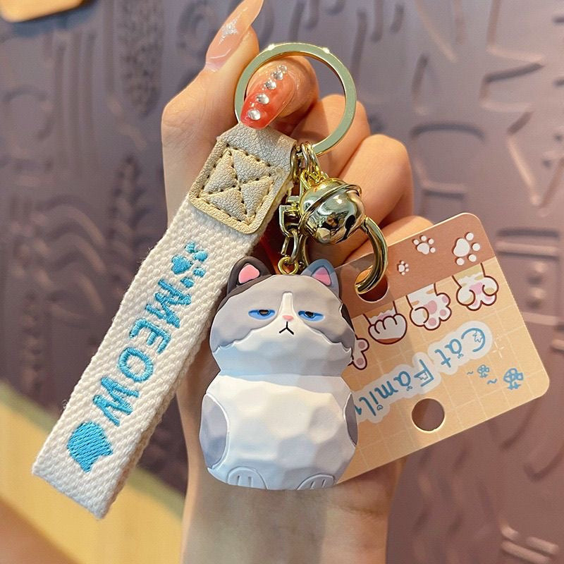 Cute Resin Cat Keychain